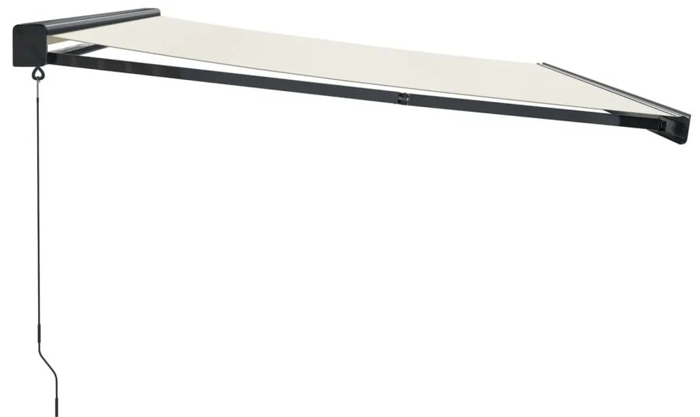 Toldo retrátil 4x3 m tecido e alumínio cor creme
