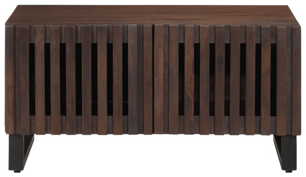 Mesa de centro 80x51x40 cm madeira de mangueira maciça castanho