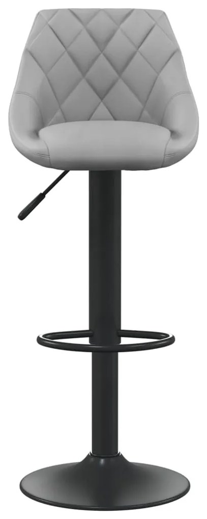 Bancos de bar 2 pcs veludo cinzento-claro