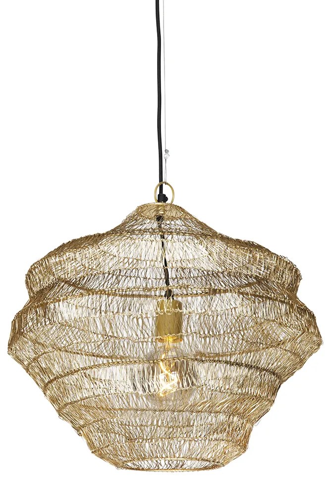 Candeeiro de suspensão oriental dourado 45 cm x 40 cm - Vadi