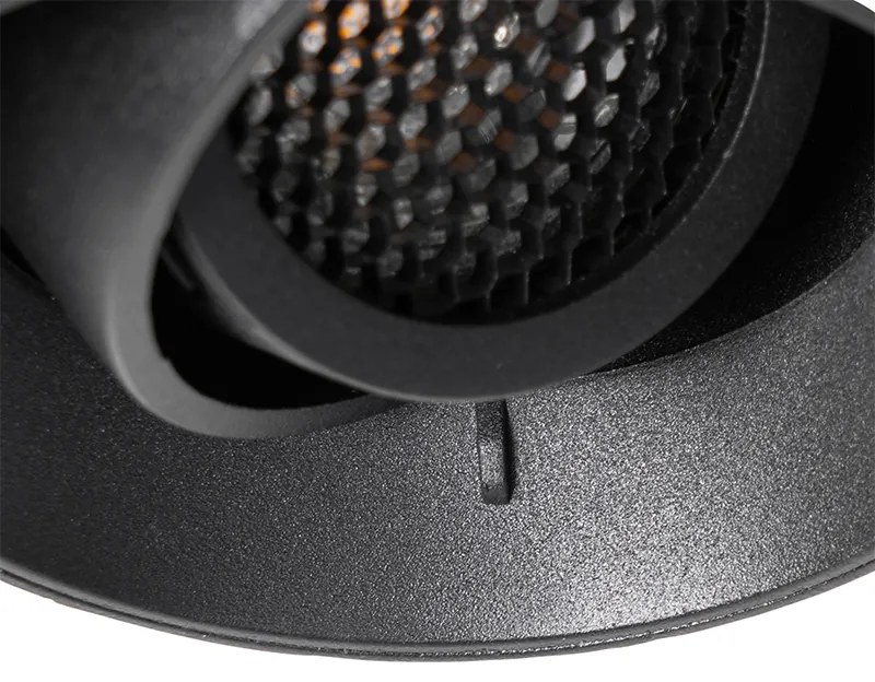 Foco embutido moderno preto GU10 redondo sem moldura - Oneon Honey