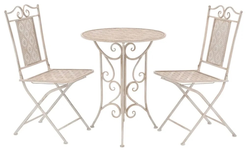 3 pcs conjunto bistrô em aço branco
