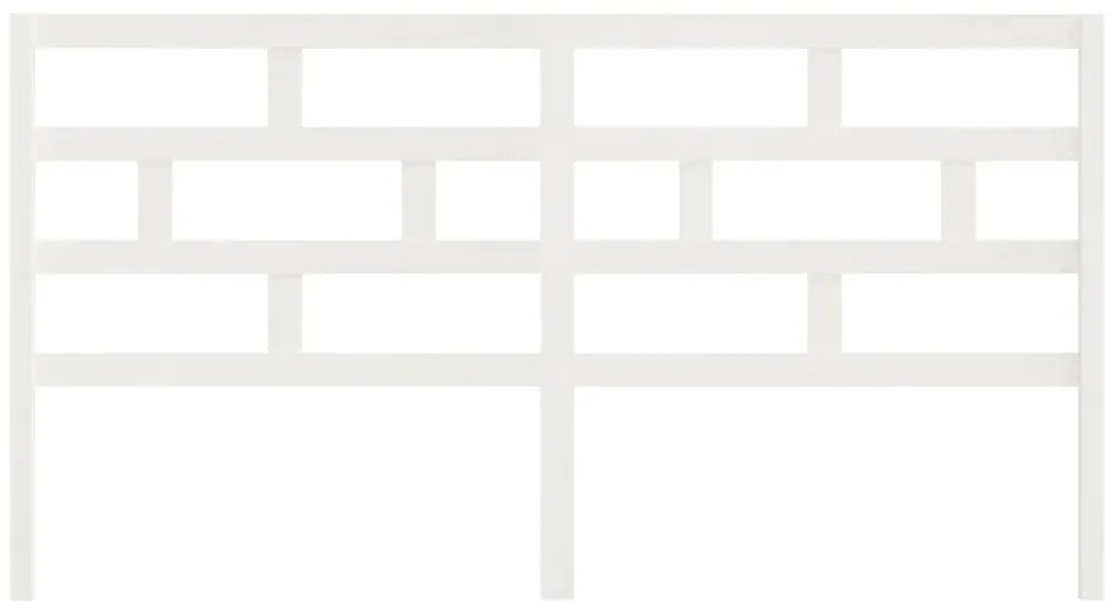 Cabeceira de cama 206x4x100 cm pinho maciço branco
