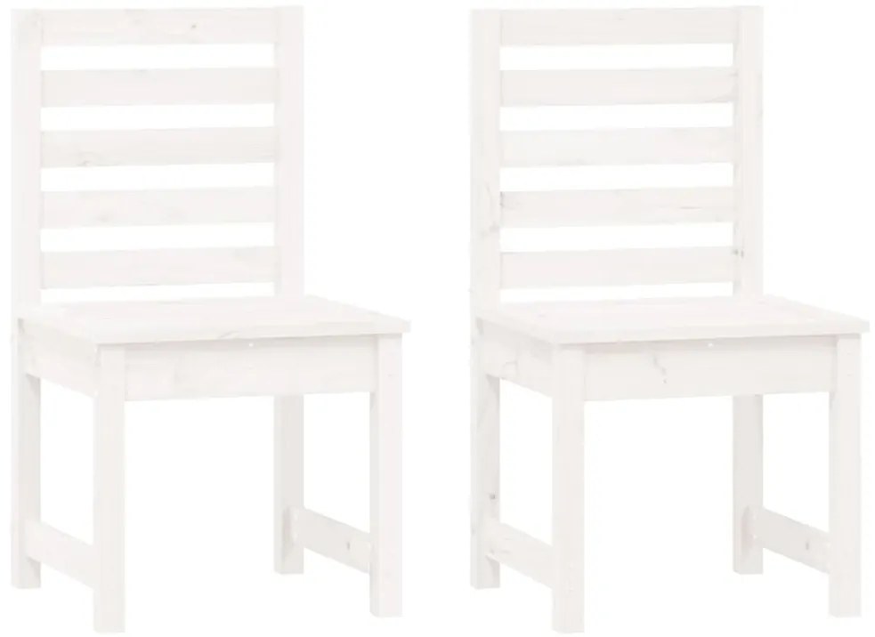 3 pcs conj. bistrô para jardim madeira de pinho maciça branco