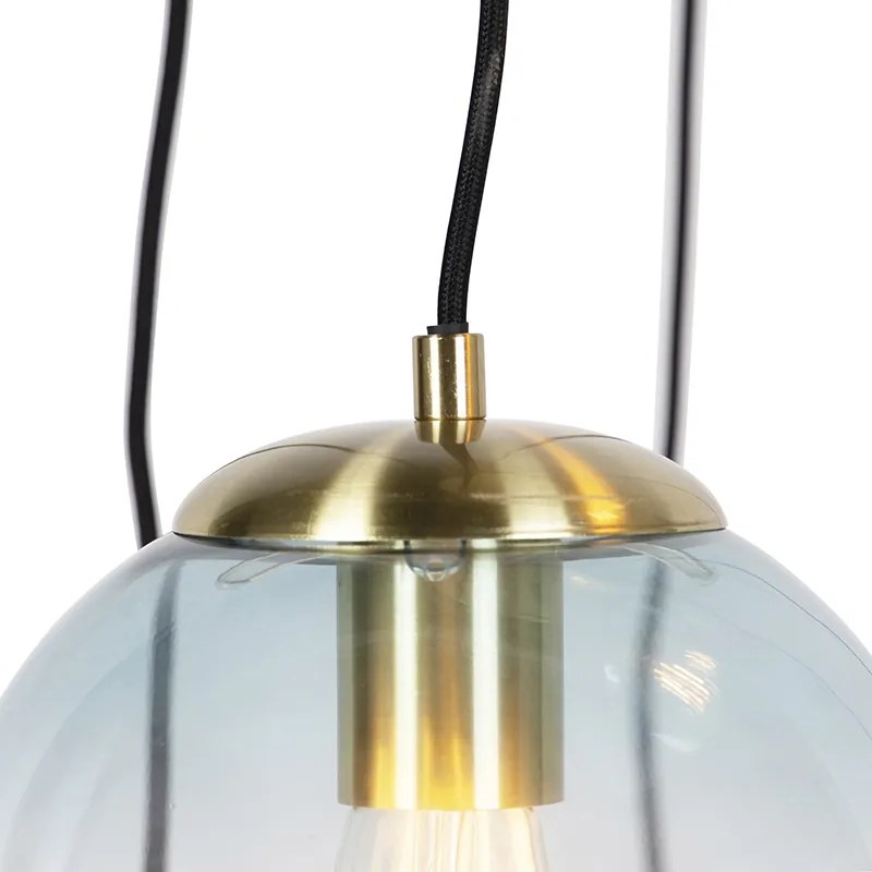 LED Candeeiro de suspensão inteligente latão 7 luzes incl. Wifi ST64 - Pallon Art Deco