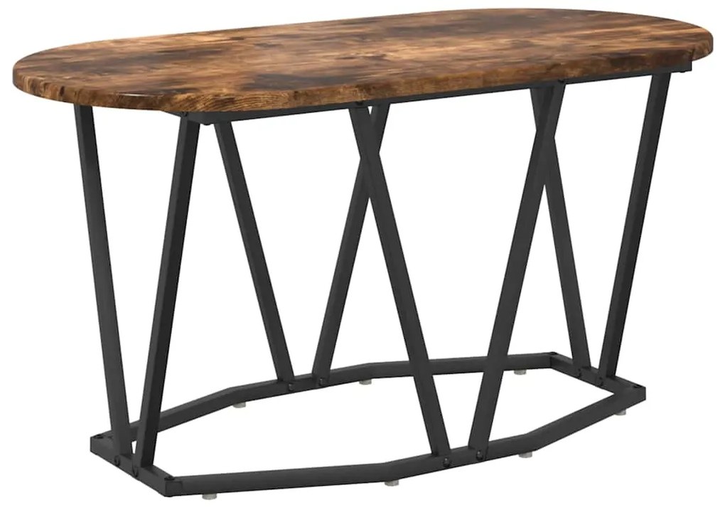 Mesa de Centro em Carvalho Defumado 80x40x40,5 cm em Madeira e Metal