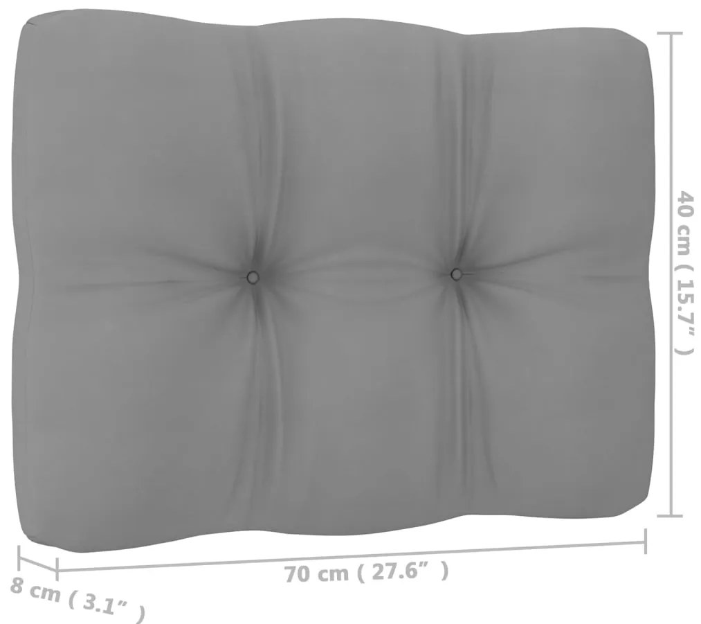 11 pcs conjunto lounge de jardim c/ almofadões pinho maciço