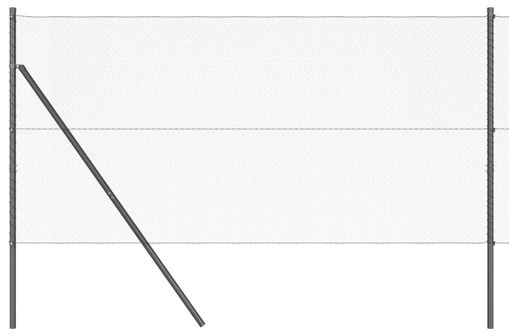 Cerca Hexagonal vidaXL Cinza 1,2x10 m Aço
