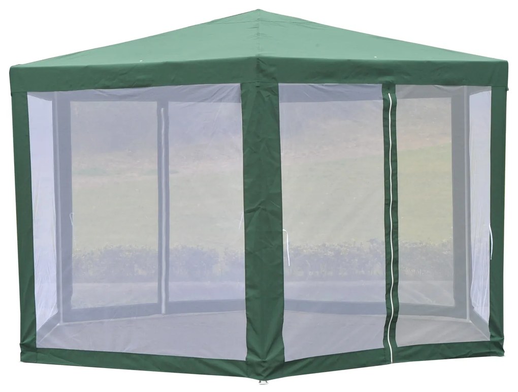 Tenda do Jardim com rede mosquiteira Verde Poliéster 390 x 250 cm