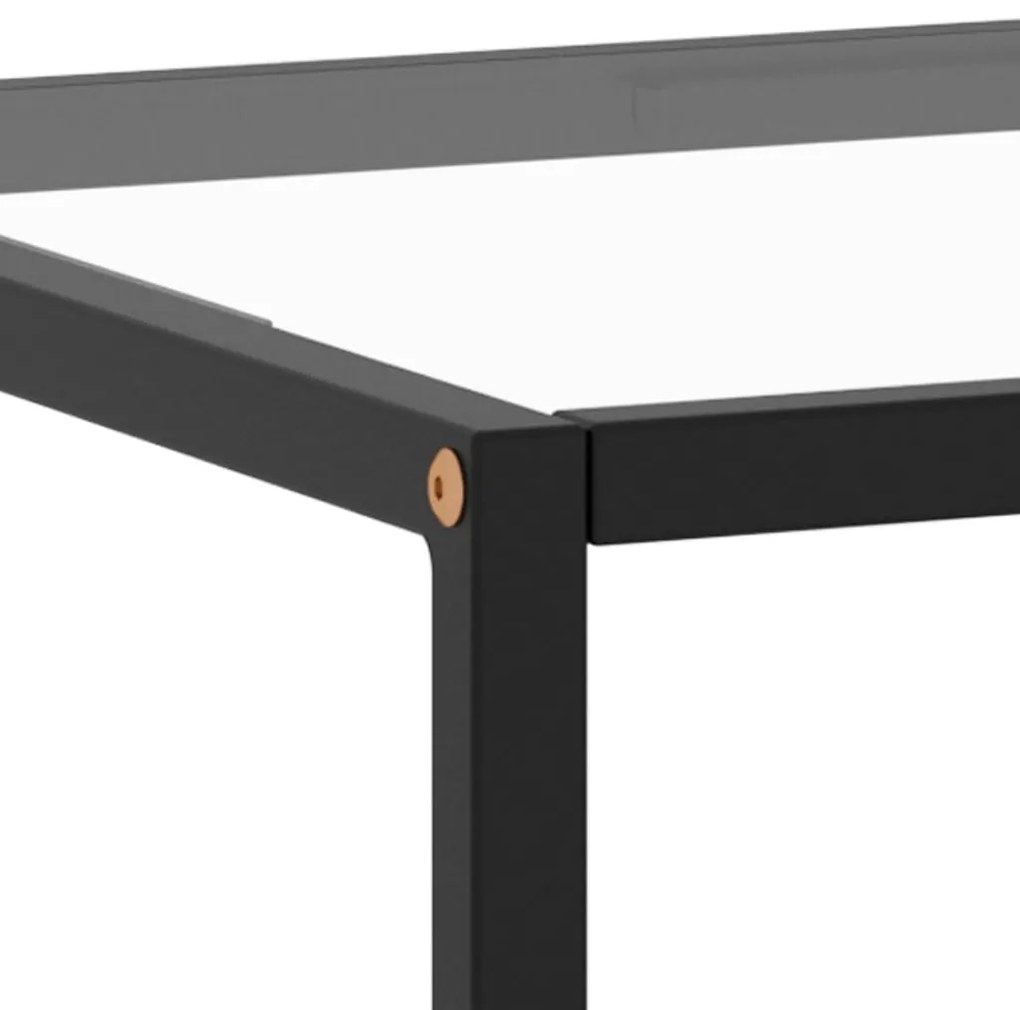 Mesa de centro 100x50x35 cm vidro temperado preto