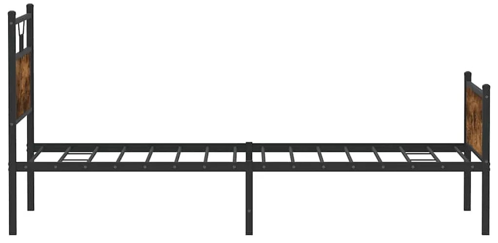 Estrutura de cama sem colchão 107x203 cm carvalho fumado