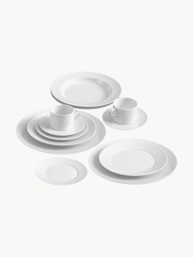 Conjunto de loiça em porcelana artesanal No. 41, 2 pessoas, conjunto de 12