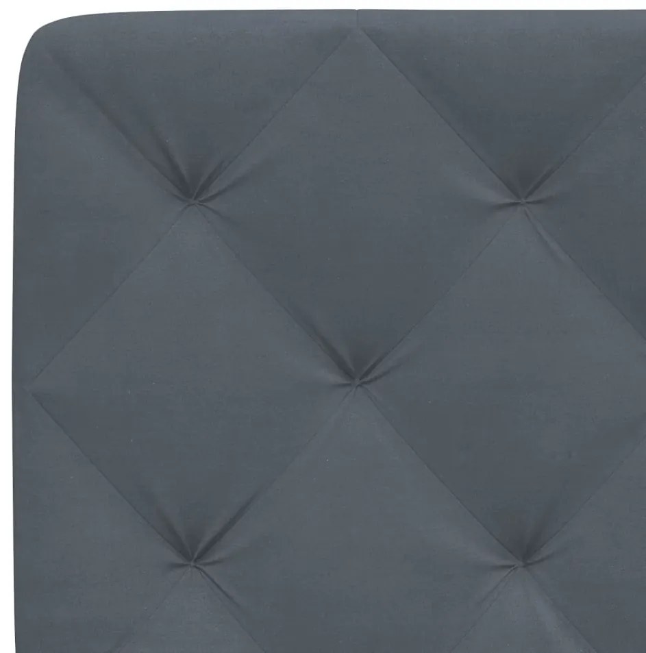 Estrutura de cama sem colchão 90x190 cm veludo cinzento-escuro
