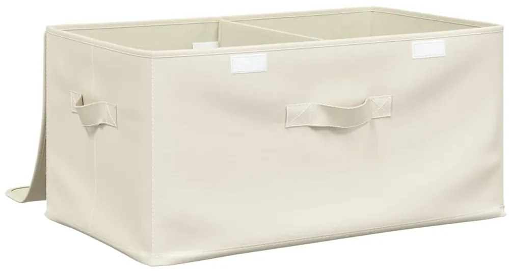 Caixas de arrumação 2 pcs 50x30x25 cm tecido creme