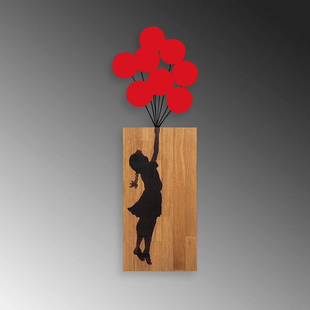 Acessório Decorativo de Parede Ma-368 – Nogueira e Preto – 70 x 62 cm