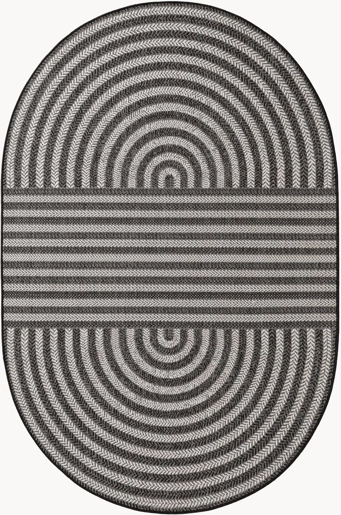 Tapete oval de pelo curto para interior e exterior Woodfield