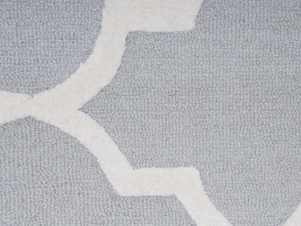 Tapete de lã cinzenta 200 x 300 cm SILVAN Beliani