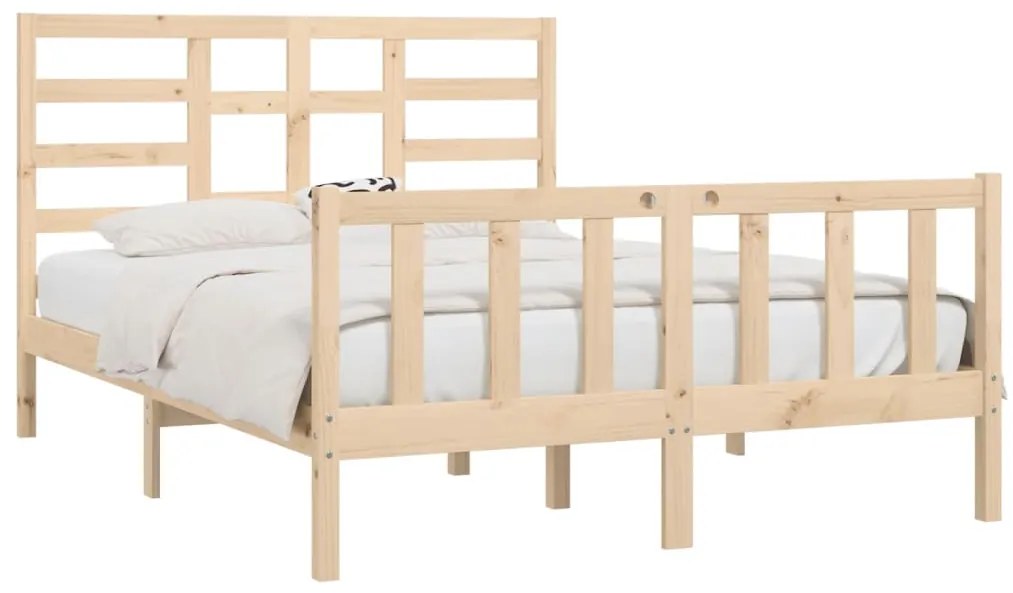 Estrutura de cama king 150x200 cm madeira maciça