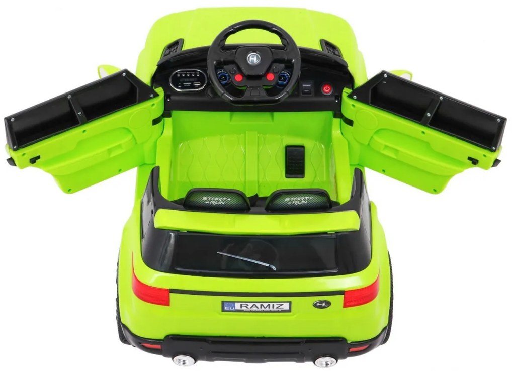 Carro elétrico para Crianças Start Run, 12V Rodas	e assento plástico Verde