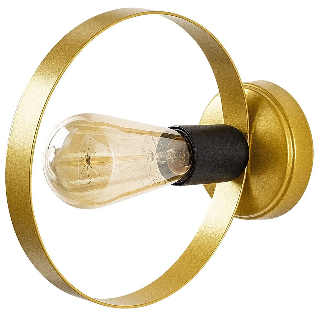 Aplique de Parede Halka – Dourado e Preto – 4 x 23 cm