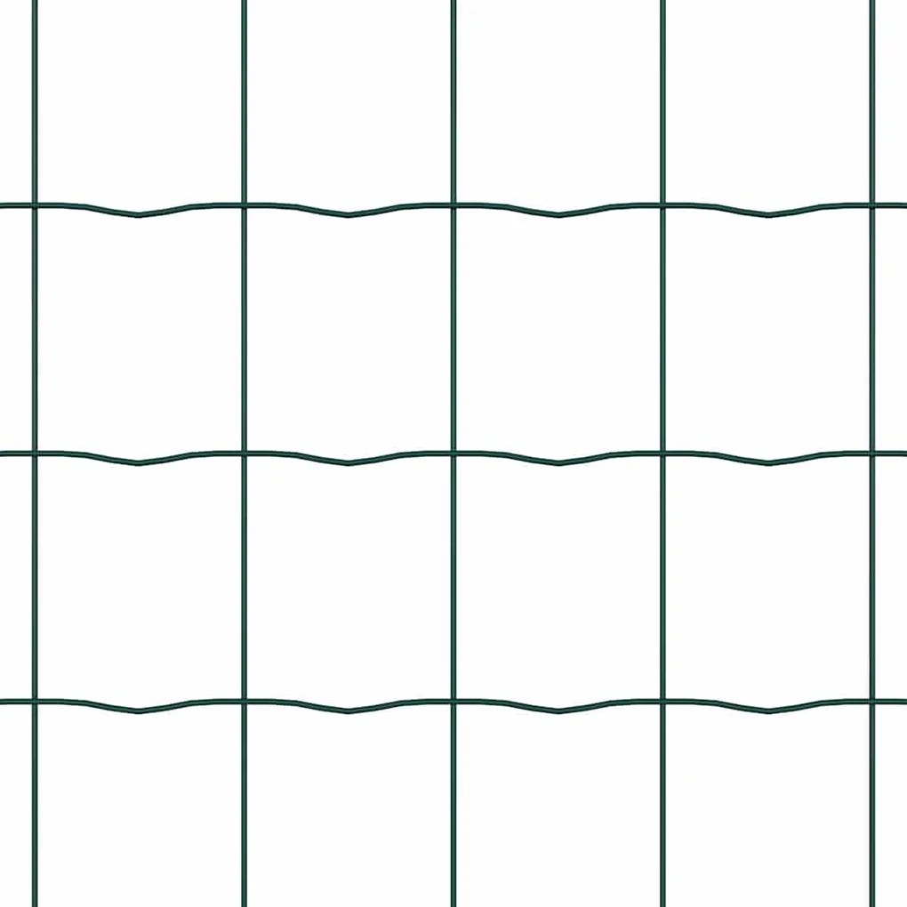 Cerca Euro com 7 Postes Flangeados 0.6x10 m em Aço Galvanizado