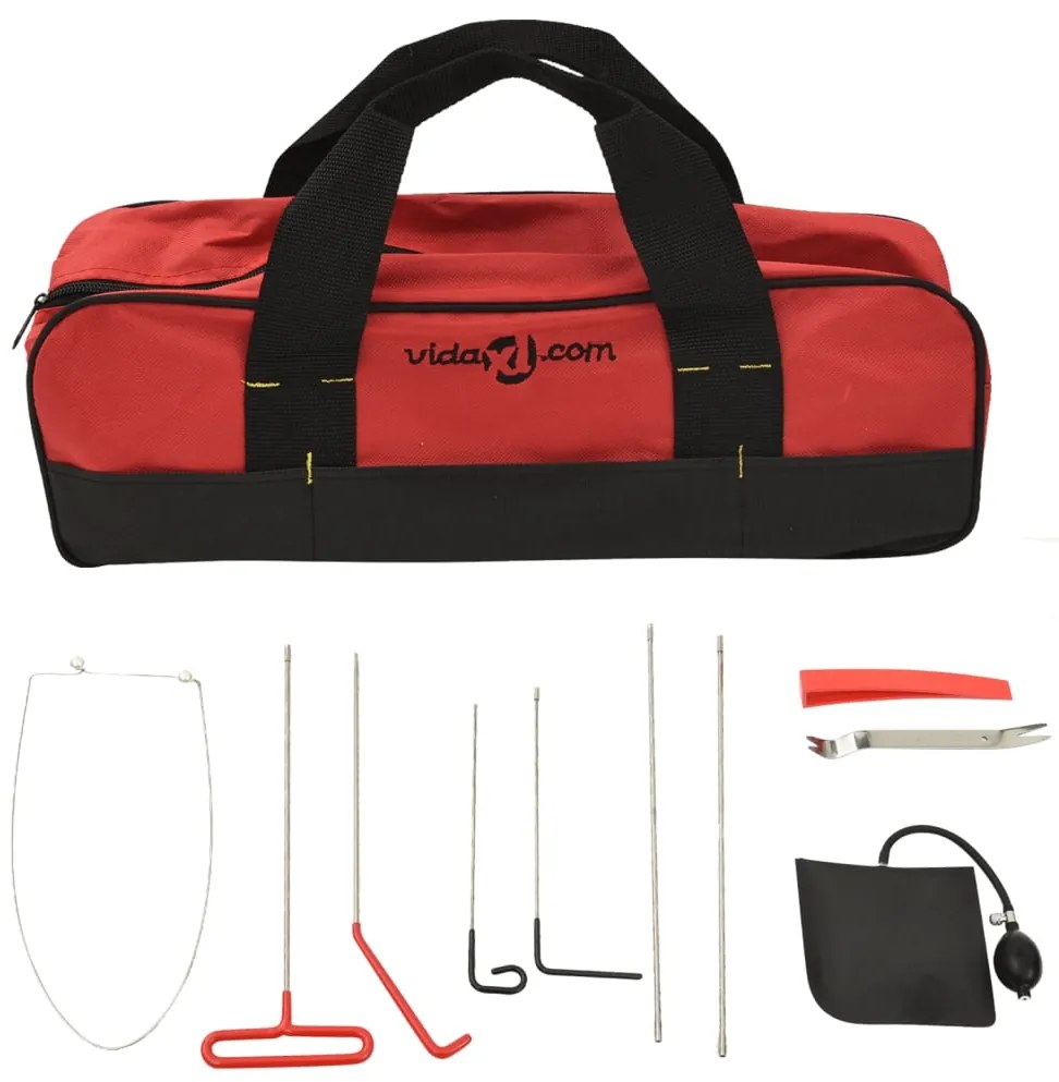 vidaXL 11 pcs kit de ferramentas abertura portas de carros universal