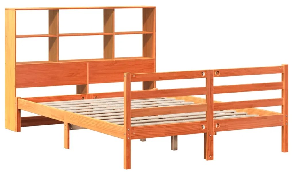 Cama com estante sem colchão 135x190 cm madeira maciça