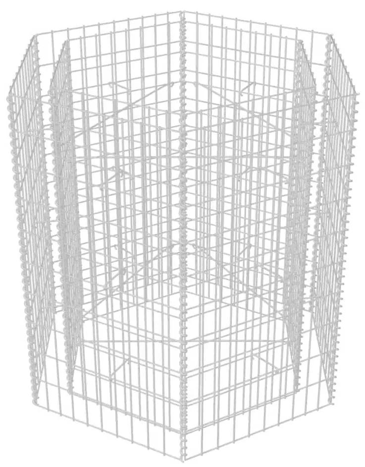Canteiro elevado/cesto gabião hexagonal 100x90x100 cm