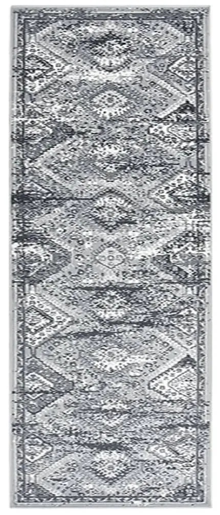 vidaXL Passadeira 100x250 cm polipropileno cinzento oriental