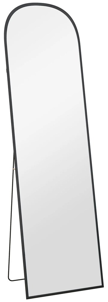 Espelho de Pé Ellen – 50x170 cm – Estrutura de Alumínio Preto e Vidro