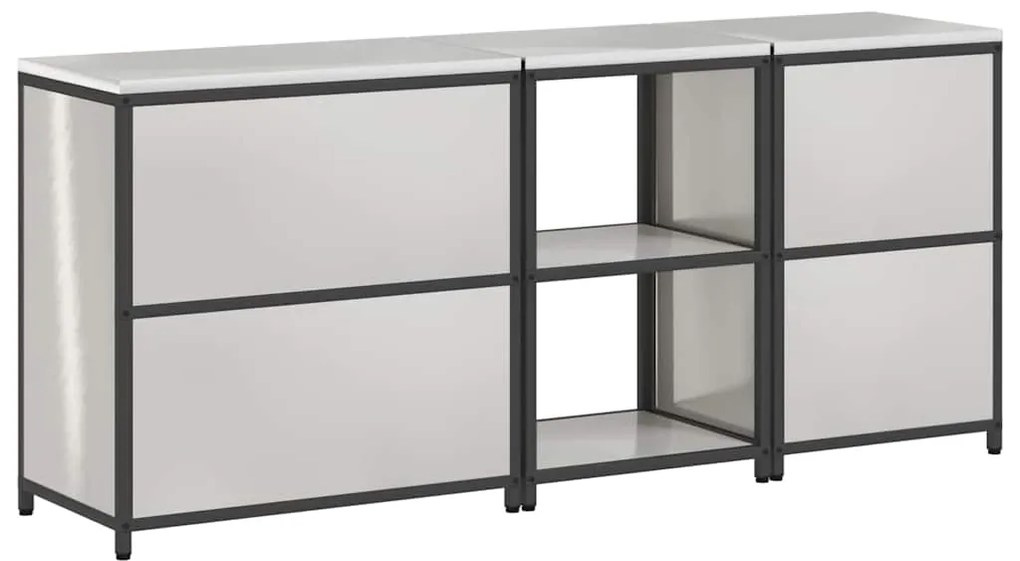 Conjunto de Armazenamento de Cozinha com prateleira Outros 3 pcs Prata