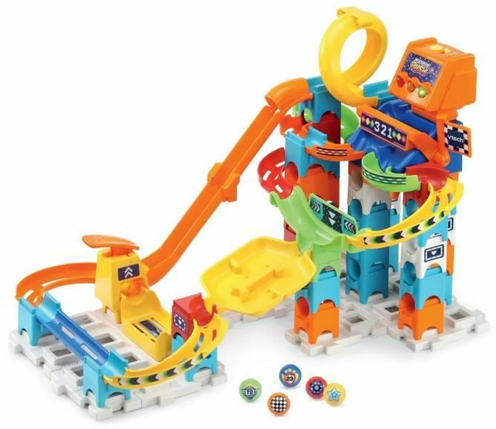 Conjunto de Berlindes Vtech Marble Rush Marble Run - Racing  Circuito + 4 Anos Pista com Rampas 73 Peças