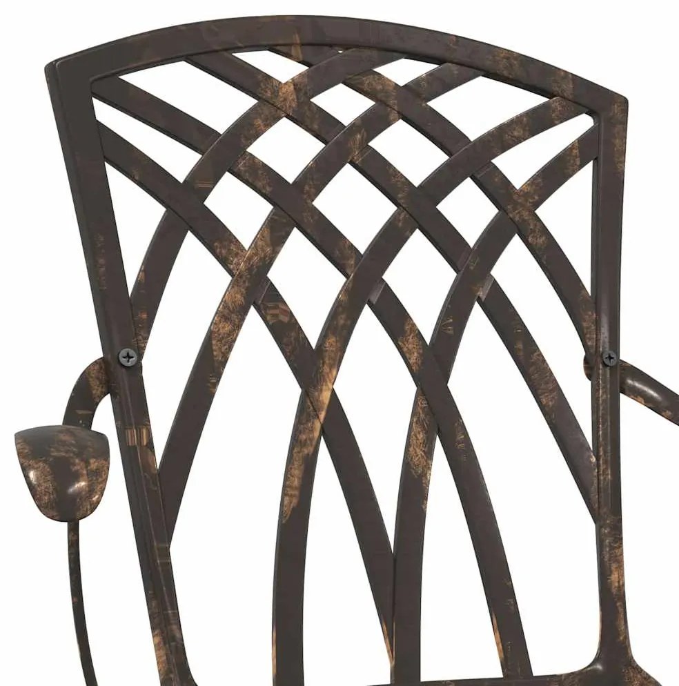 Cadeiras de Jardim vidaXL 2 pcs Alumínio Fundido Bronze