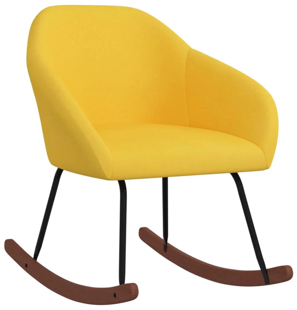 Cadeira de baloiço tecido amarelo