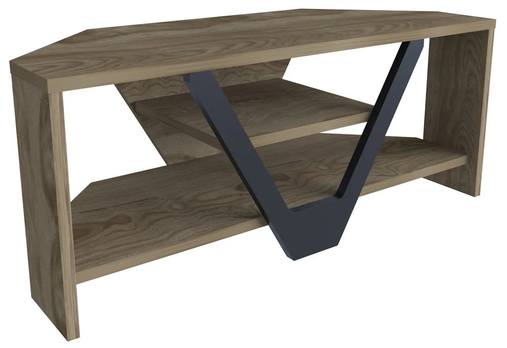 Móvel para TV Karin – Nogueira e Preto – 90x35x36,8 cm