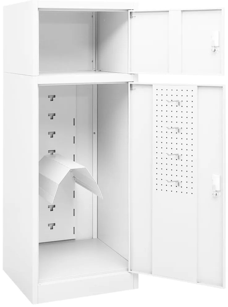 Armário para selas 53x53x140 cm aço branco