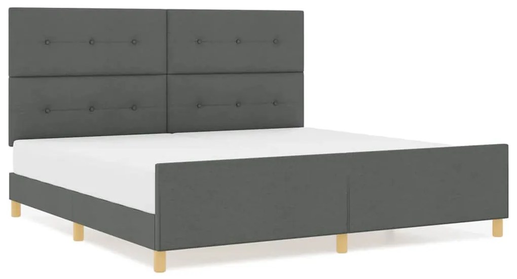 Estrutura de Cama vidaXL Cinza Escuro 200x200 cm em Tecido