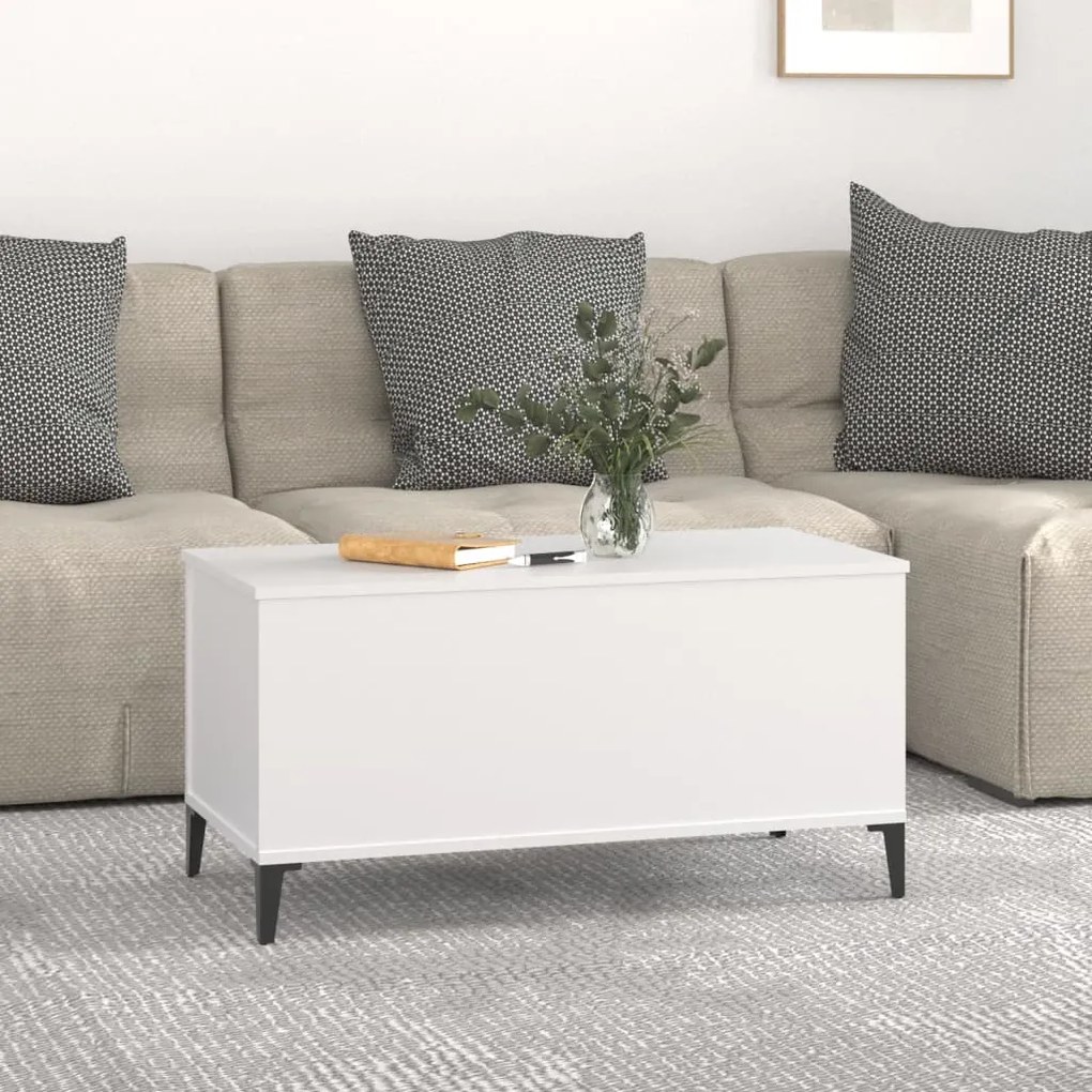 Mesa de centro 90x44,5x45 cm derivados de madeira branco