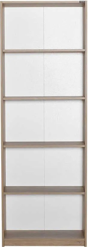 Estante “Verona” — 64x26x182 cm — Design Moderno em Nogueira Clara com
