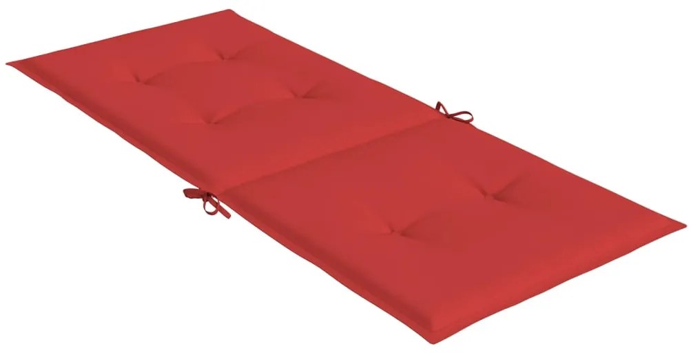 Almofadões para cadeiras altas de jardim 4 pcs tecido vermelho