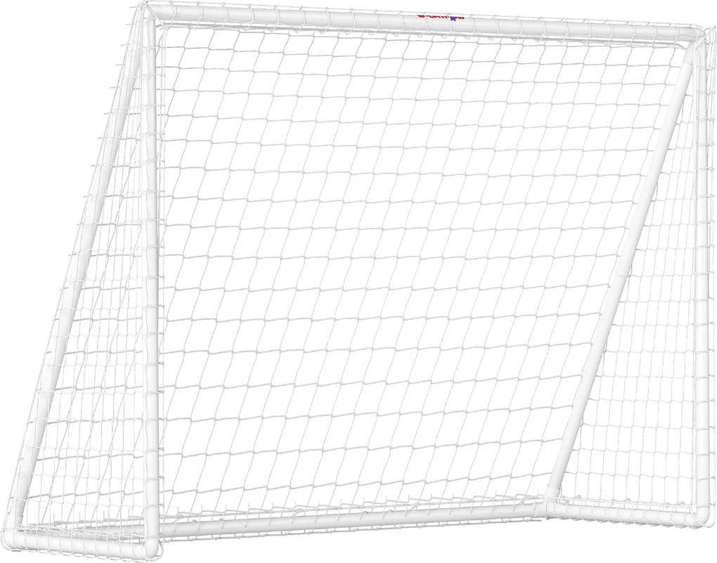 SPORTNOW Baliza de Futebol 2,4x1,8 m Pvc Reforçado Montagem Rápida Branco | Aosom Portugal