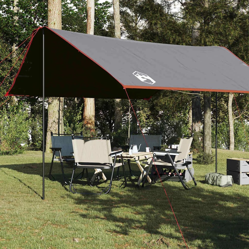 Lona de campismo 430x380x210 cm impermeável laranja