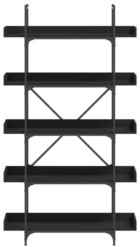 Estante c/ 5 prateleiras 100x33x180,5cm derivados madeira preto