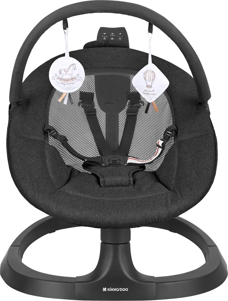 Cadeira Balanço elétrica para bebés Zazu Preta