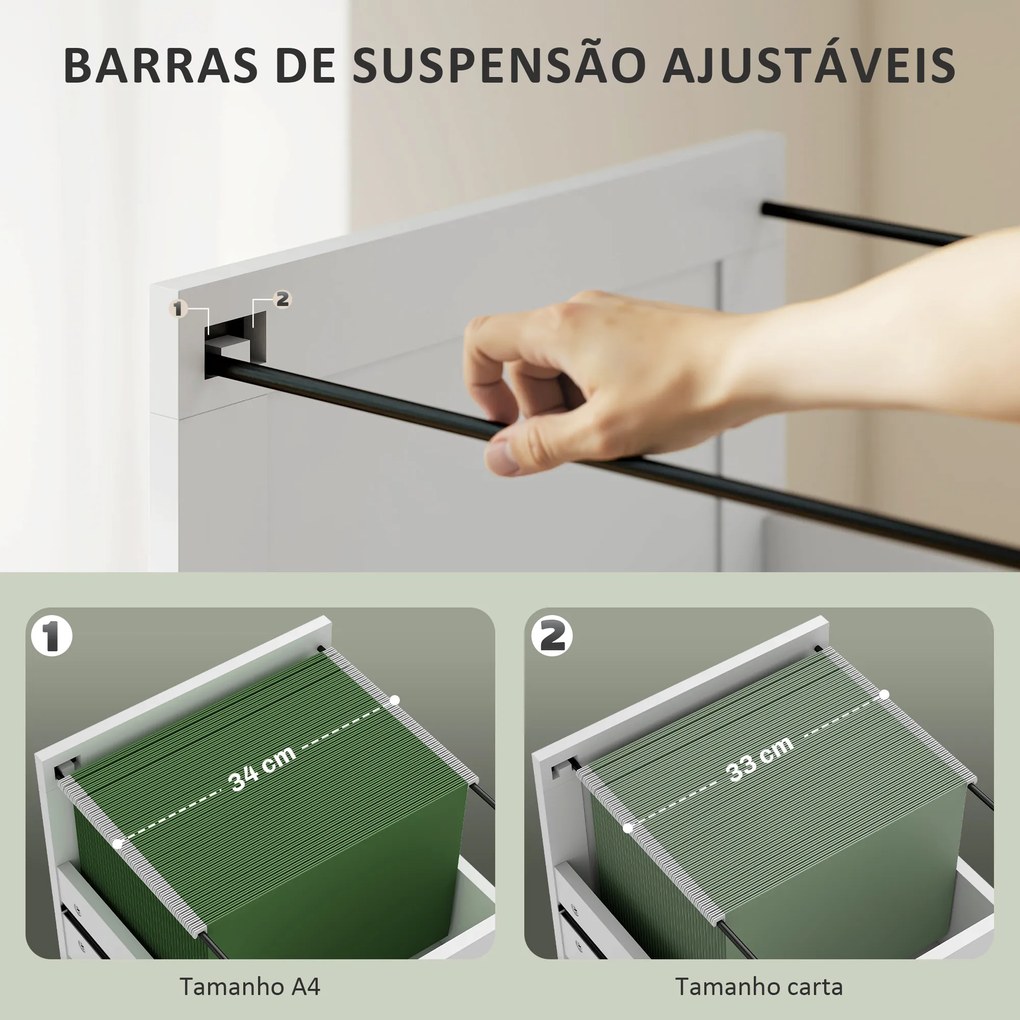 Secretária Rústica com 3 Gavetas e Bancada com Efeito Madeira Mesa para Computador para Estudo Escritório 120x50x76,2 cm Branco