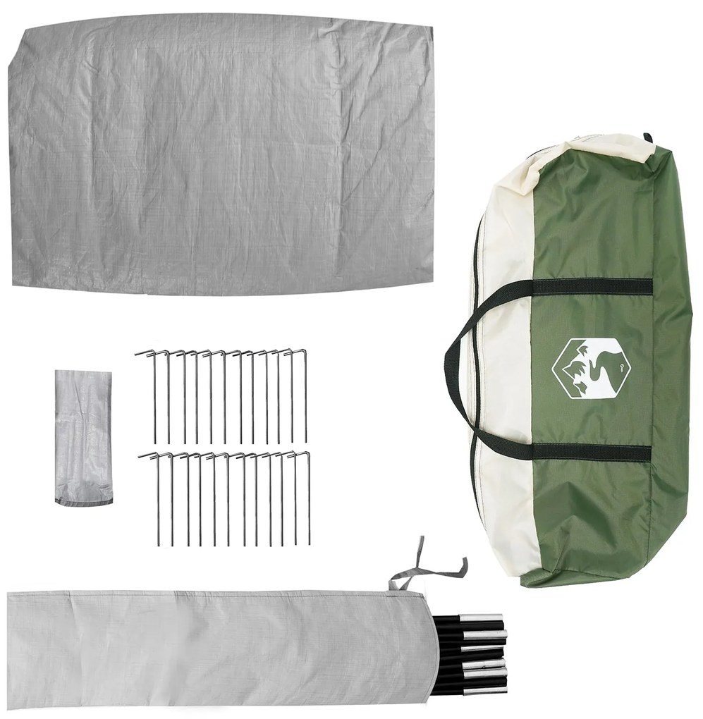 Tenda Familiar Tipi Verde 12-Pessoas Impermeável