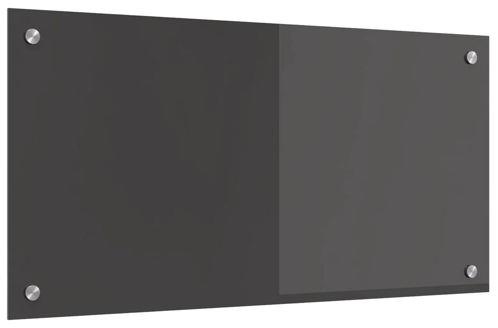 vidaXL Proteção de Cozinha Cinza Escuro 80 x 40 cm vidro temperado