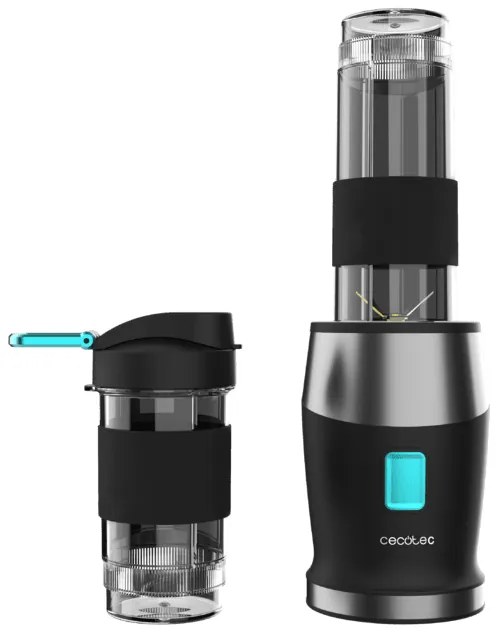 Liquidificador de Smoothies com 2 copos portáteis de 570 ml Power Titanium 900 ProGo , 4 lâminas de titânio e 900 W