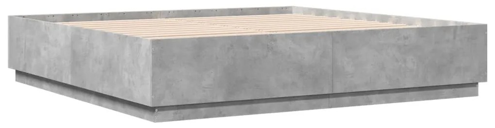 Estrutura de cama 200x200 cm derivados de madeira cinza cimento