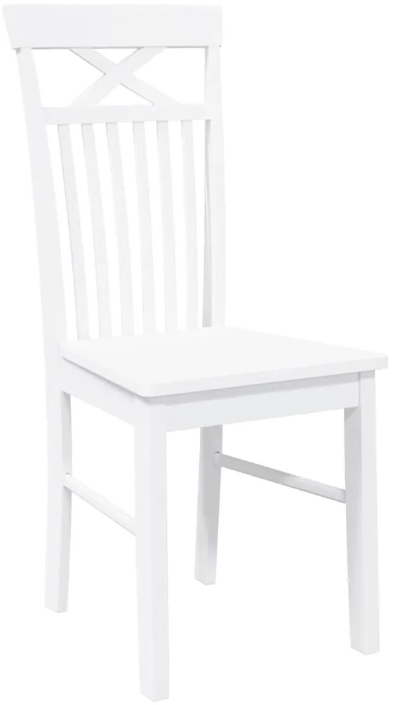 Cadeiras de jantar 2 pcs madeira de seringueira maciça branco